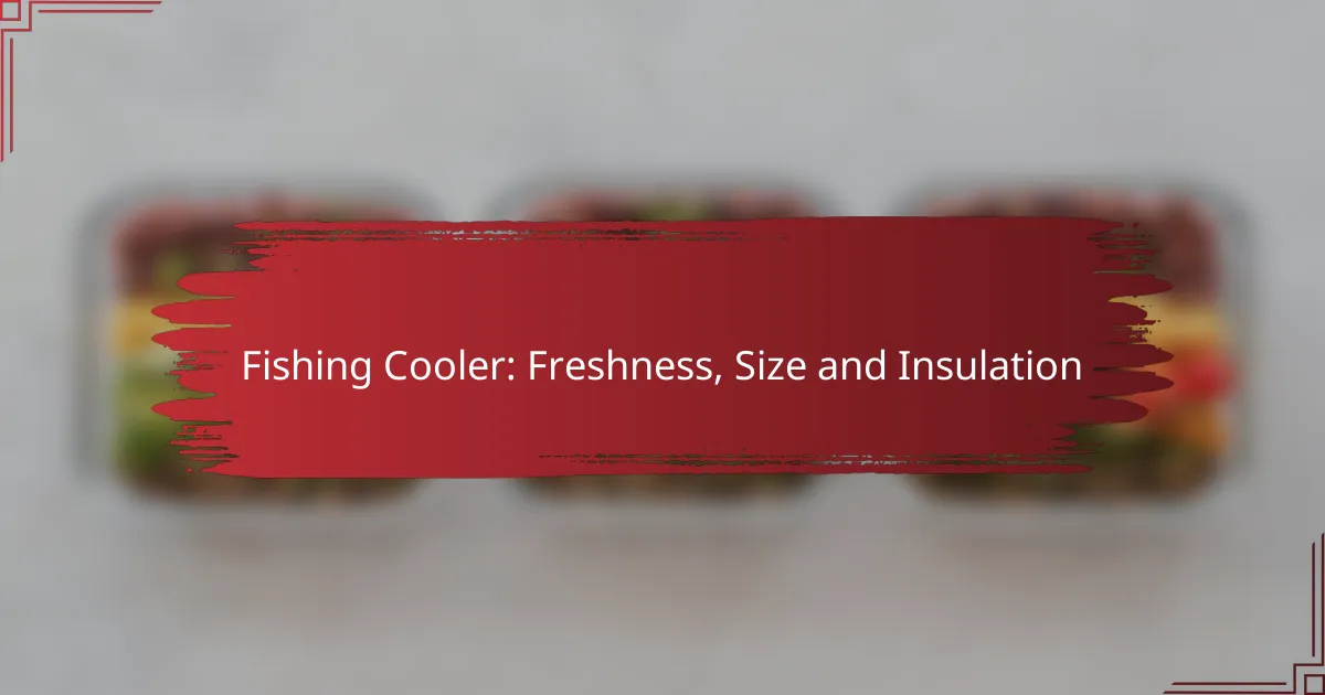 Fishing Cooler: Freshness, Size and Insulation