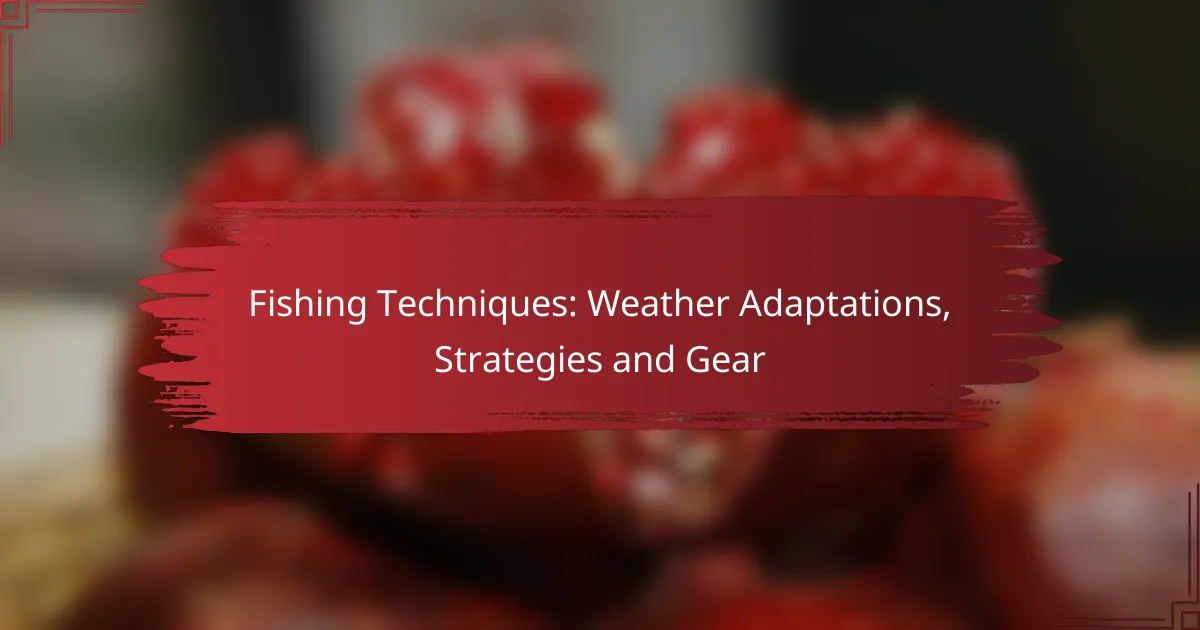 Fishing Techniques: Weather Adaptations, Strategies and Gear