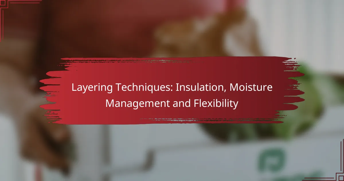 Layering Techniques: Insulation, Moisture Management and Flexibility