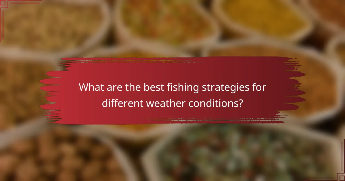 What are the best fishing strategies for different weather conditions?