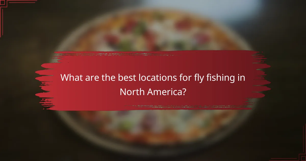 What are the best locations for fly fishing in North America?