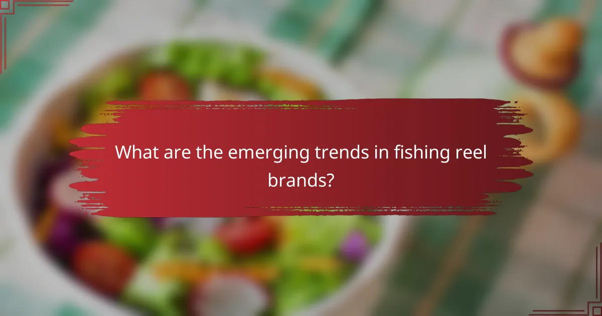 What are the emerging trends in fishing reel brands?