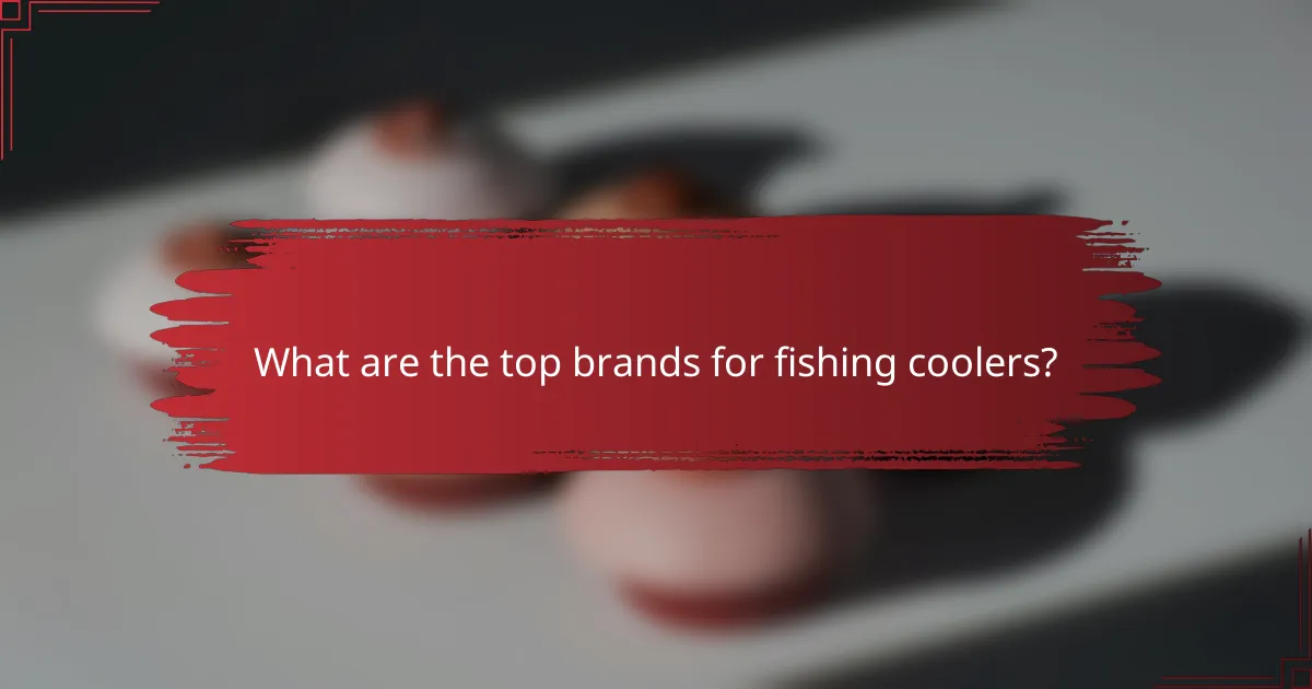 What are the top brands for fishing coolers?
