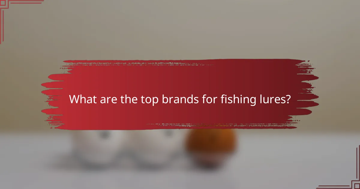 What are the top brands for fishing lures?